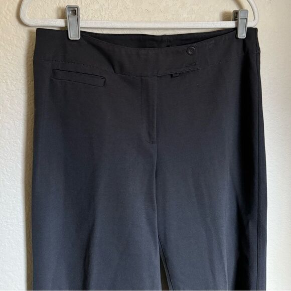 Eileen Fisher Straight Leg Pants Sz Medium Dark Grey Double Button Business - Picture 8 of 8